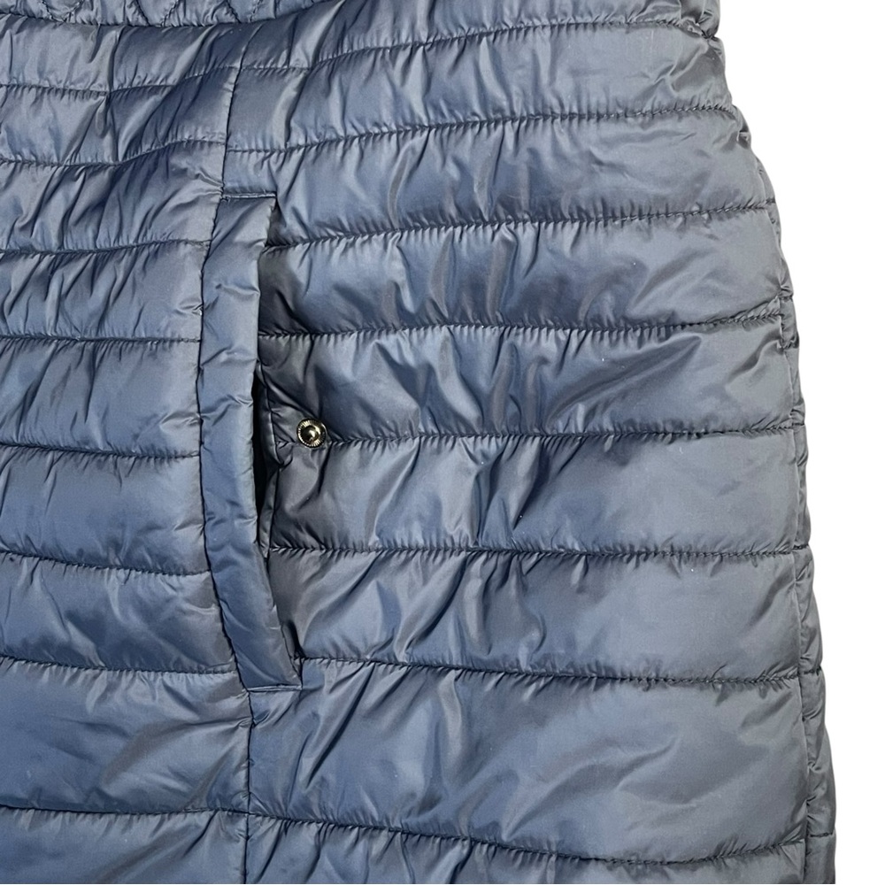 Talbots Long Puffer Vest Jacket 2XL Primaloft Black Pockets Lined Slimming - Picture 8 of 16